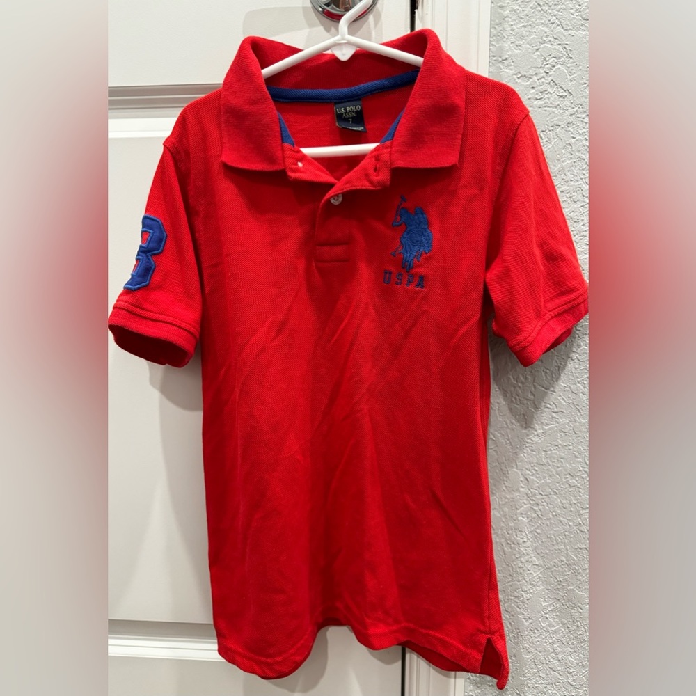 Boys U.S. Polo Assn. Size 7 T-shirt Red.